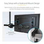 Support TV pour plafond haut StarTech, mât long de 2,5 m à 3 m – Noir