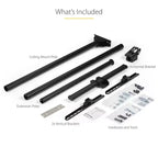 Support TV pour plafond haut StarTech, mât long de 2,5 m à 3 m – Noir