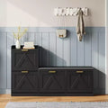 Shoe Storage Cabinet with Bench & 4 Flip Drawers - Narrow Entryway Organizer for 35-40 Pairs