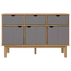 vidaXL Console de rangement pour salon OTTA Bois de pin massif