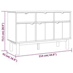 vidaXL Console de rangement pour salon OTTA Bois de pin massif