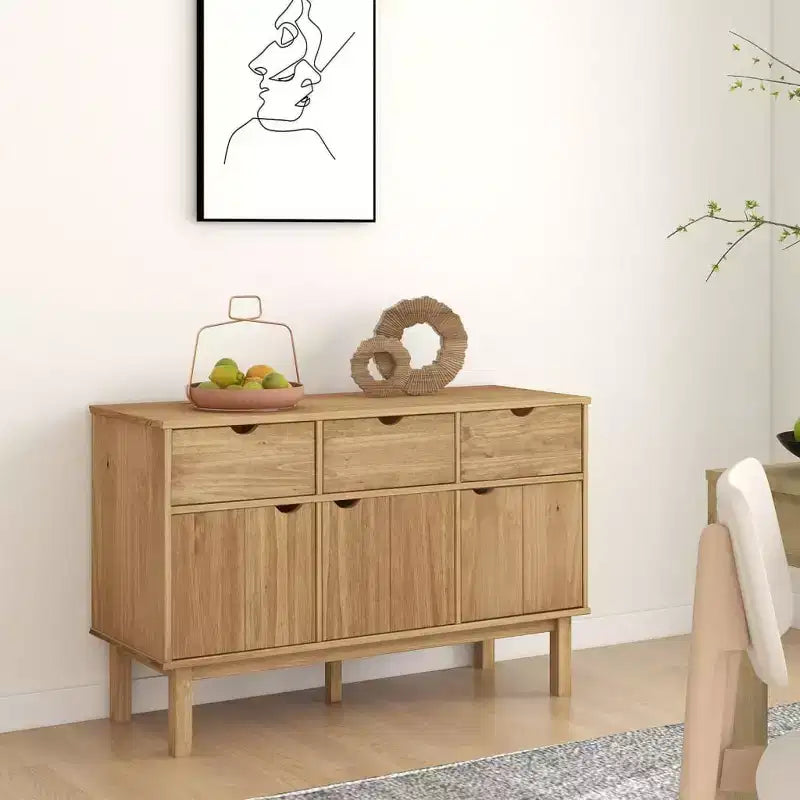 vidaXL Console de rangement pour salon OTTA Bois de pin massif