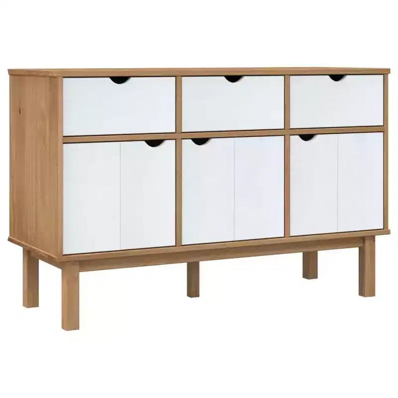 vidaXL Console de rangement pour salon OTTA Bois de pin massif