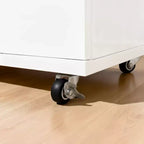 JVNOXK Commode moderne à cinq tiroirs de 76 cm avec poignées, meuble de rangement avec roulettes multidirectionnelles, convient aux chambres et aux salons, blanc