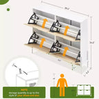 Meuble à chaussures autoportant en rotin avec quatre tiroirs rabattables, unité de rangement de chaussures dissimulée, étagère à chaussures fine et peu encombrante pour entrée, couloir, salon