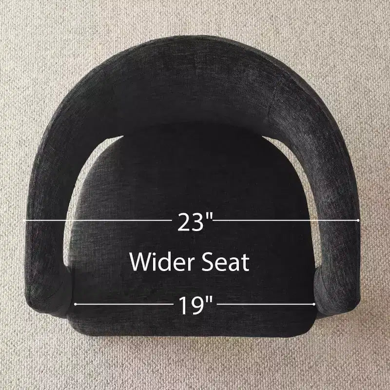 Ensemble table à manger ronde avec 2 fauteuils en chenille, table piédestal moderne et chaises rembourrées avec dossier et accoudoirs complets - Panipeachy