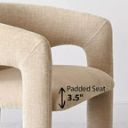 Ensemble table à manger ronde avec 2 fauteuils en chenille, table piédestal moderne et chaises rembourrées avec dossier et accoudoirs complets - Panipeachy