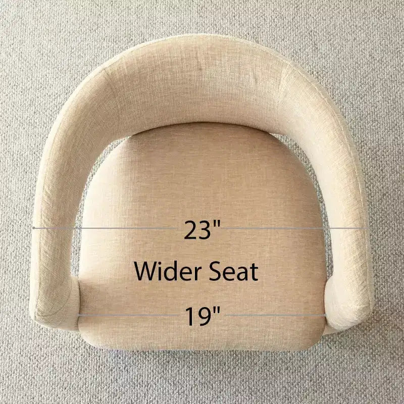 Ensemble table à manger ronde avec 2 fauteuils en chenille, table piédestal moderne et chaises rembourrées avec dossier et accoudoirs complets - Panipeachy