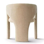 Ensemble table à manger ronde avec 2 fauteuils en chenille, table piédestal moderne et chaises rembourrées avec dossier et accoudoirs complets - Panipeachy