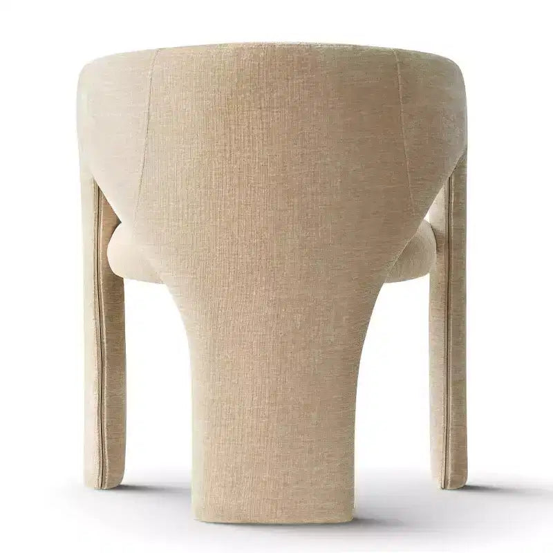 Ensemble table à manger ronde avec 2 fauteuils en chenille, table piédestal moderne et chaises rembourrées avec dossier et accoudoirs complets - Panipeachy