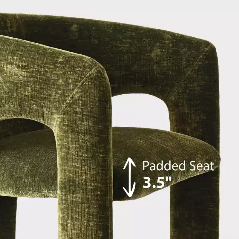 Ensemble table à manger ronde avec 2 fauteuils en chenille, table piédestal moderne et chaises rembourrées avec dossier et accoudoirs complets - Panipeachy