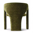 Ensemble table à manger ronde avec 2 fauteuils en chenille, table piédestal moderne et chaises rembourrées avec dossier et accoudoirs complets - Panipeachy