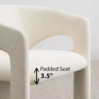 Ensemble table à manger ronde avec 2 fauteuils en chenille, table piédestal moderne et chaises rembourrées avec dossier et accoudoirs complets - Panipeachy
