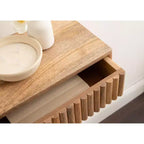 Table d'appoint flottante en bois Kate and Laurel Reid avec rangement ouvert, 18x10x9, Naturel