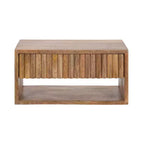 Table d'appoint flottante en bois Kate and Laurel Reid avec rangement ouvert, 18x10x9, Naturel