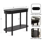 Console Koji Capsule Kate and Laurel, 36x14x30, Noir