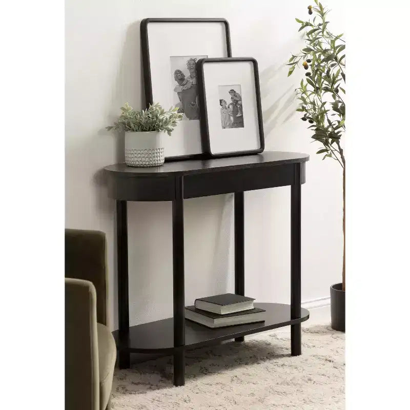Console Koji Capsule Kate and Laurel, 36x14x30, Noir