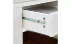 Table basse moderne multifonctionnelle JVNOXK de 70 cm, table d'appoint de rangement multi-niveaux avec plateau pliable et roulettes lisses, blanc et noyer