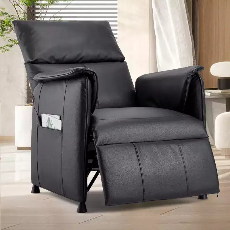 Canapé-lit avec fonctions de massage et de chauffage, adapté au salon ou au bureau - Fauteuil inclinable individuel réglable en cuir PU - Siège de cinéma maison