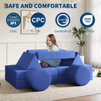 Canapé de jeu modulaire pour enfants, canapé explorateur pour enfants 22 pièces/13 pièces, canapé de jeu convertible en mousse pour chambre à coucher et salle de jeux, canapé gris 2 places pour enfants