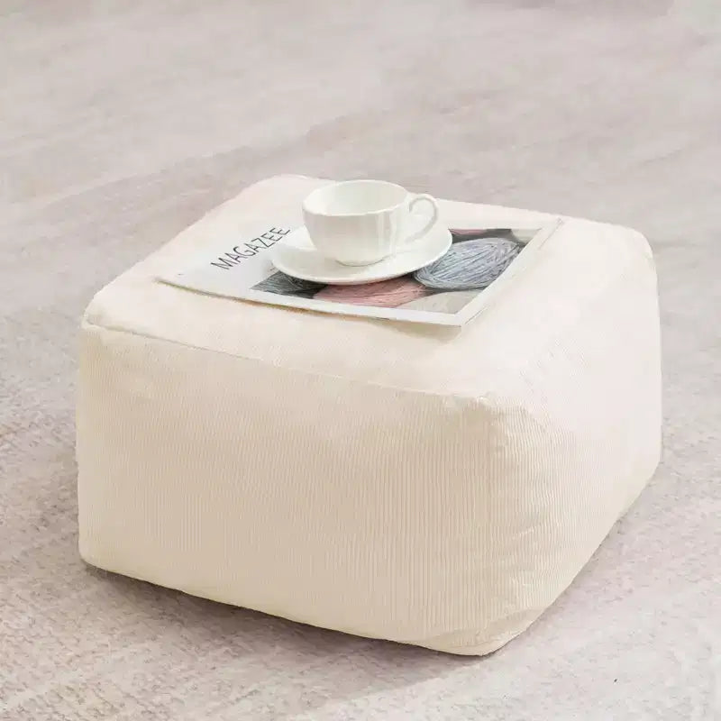 Hommpa Fauteuil poire ergonomique en velours côtelé en forme de chat avec ottoman pour adultes - Canapé ergonomique en peluche, siège de jeu et de détente
