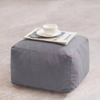 Hommpa Fauteuil poire ergonomique en velours côtelé en forme de chat avec ottoman pour adultes - Canapé ergonomique en peluche, siège de jeu et de détente