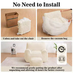 Hommpa Fauteuil poire ergonomique en velours côtelé en forme de chat avec ottoman pour adultes - Canapé ergonomique en peluche, siège de jeu et de détente