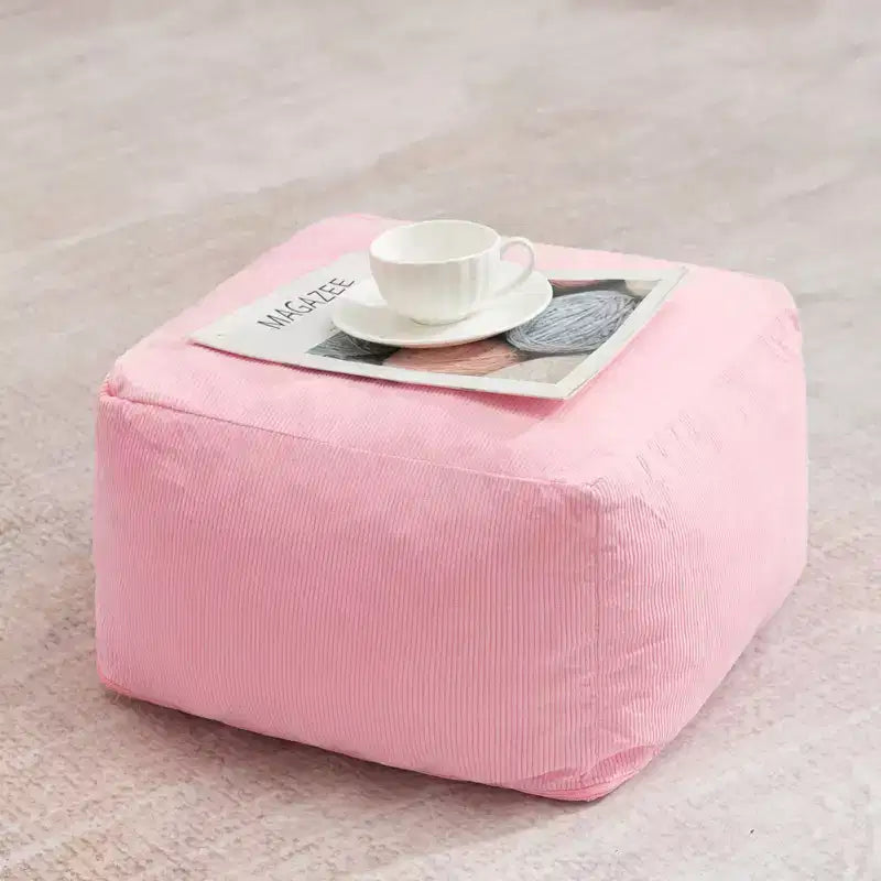 Hommpa Fauteuil poire ergonomique en velours côtelé en forme de chat avec ottoman pour adultes - Canapé ergonomique en peluche, siège de jeu et de détente