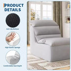 Canapé pouf - Design ergonomique, mousse à mémoire de forme, avec support dorsal, base antidérapante, confortable et relaxant, adapté au salon, à la chambre ou au bureau.