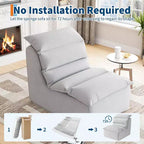 Canapé pouf - Design ergonomique, mousse à mémoire de forme, avec support dorsal, base antidérapante, confortable et relaxant, adapté au salon, à la chambre ou au bureau.