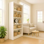 Étagère de rangement à 5 niveaux - Bibliothèque ouverte à 5 étagères avec kit de sécurité anti-basculement pour salon, bureau à domicile et chambre à coucher