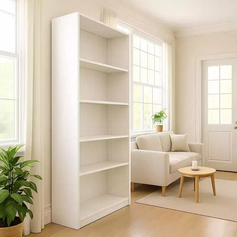 Étagère de rangement à 5 niveaux - Bibliothèque ouverte à 5 étagères avec kit de sécurité anti-basculement pour salon, bureau à domicile et chambre à coucher