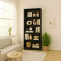 5 Tier Bookshelf Storage Cabinet - 5 Shelf Open Bookcase with Anti-Tip Safety Kit for Living Room, Home Office & Bedroom