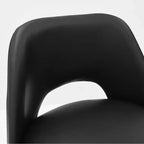 Lot de 2 tabourets de bar à hauteur de comptoir mi-siècle en similicuir, 26 chaises d'îlot de cuisine avec pieds en métal finition noyer - Panipeachy