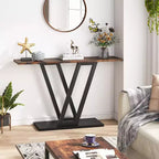 Table console Lantine de 43 pouces, table de couloir industrielle pour entrée, table de canapé étroite pour salon, marron rustique, assemblage facile
