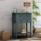 Console étroite de 60 cm avec 3 tiroirs et étagère, table d'appoint pour petite entrée ou salon