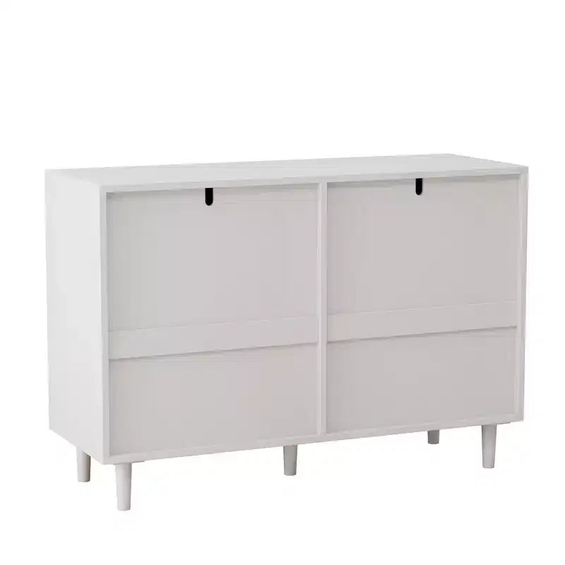JVNOXK 43.316-Tiroirs Meuble de rangement en rotin, pour chambre à coucher, salon, blanc