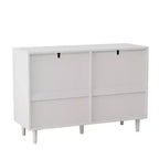 JVNOXK 43.316-Tiroirs Meuble de rangement en rotin, pour chambre à coucher, salon, blanc