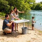 Table de nettoyage de poisson pliante Karl Home de 113,8 cm pour terrasse