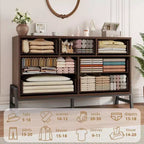 Commode de rangement en bois à 7 tiroirs, meuble de rangement pour chambre, salon et entrée