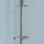 Porte-manteau en métal de 173 cm avec barre de suspension et 6 crochets, porte-parapluies