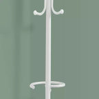Porte-manteau en métal de 173 cm avec barre de suspension et 6 crochets, porte-parapluies