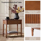 Godefroy Table d'appoint 1 tiroir, 66 cm, lot de 2 | HULALA HOME-WALNUT