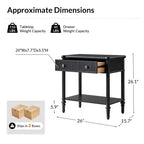 Godefroy Table d'appoint 1 tiroir, 66 cm, lot de 2 | HULALA HOME-WALNUT