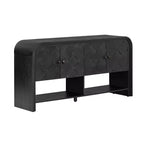 Meuble console moderne 60" avec rangement, table d'entrée avec coins arrondis pour couloir ou salon - Panipeachy