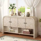 Meuble console moderne 60" avec rangement, table d'entrée avec coins arrondis pour couloir ou salon - Panipeachy