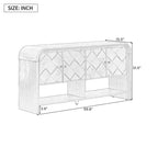 Meuble console moderne 60" avec rangement, table d'entrée avec coins arrondis pour couloir ou salon - Panipeachy