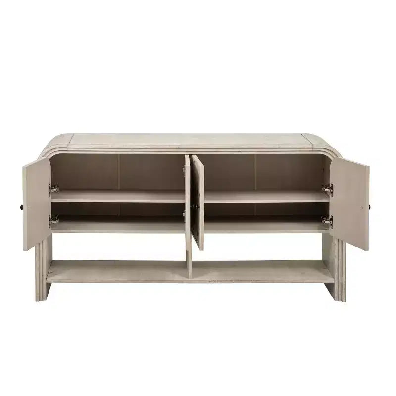 Meuble console moderne 60" avec rangement, table d'entrée avec coins arrondis pour couloir ou salon - Panipeachy