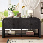 Meuble console moderne 60" avec rangement, table d'entrée avec coins arrondis pour couloir ou salon - Panipeachy