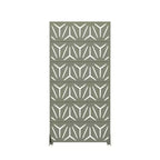 MAYEERTY Star 01 Séparateur de pièces en acier galvanisé gris olive, 72x35x16, Brise-vue 6 panneaux pour terrasse et jardin